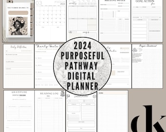 2024 **Digital Planner** | Professional Organizer | Instant Download | Goodnotes | Notability | PDF | Motivational | Inspirational