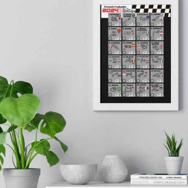 F1 Schedule Pdf Etsy