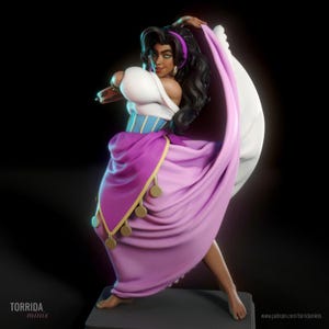 ESMERALDA NSFW sfw -NOTpainted fantasy exotic sexy female figurine 32 75 mm 1:8 to 10 12 16 24 56 torridaminis 2023