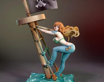 Nami One Piece Resin Miniature Figurine (Unpainted, Unassembled)