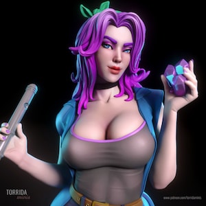 ABIGAIL NSFW topless or sfw *NOTpainted* fantasy exotic sexy female figurine 32 75 mm 1:8 to 10 12 16 24 56 torridaminis 2024