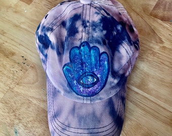 ?️ handpainted eyeball, third eye, evil eye snap back Hand Crafted | Accessories | Handpainted Eyeball Third Eye  main image 4