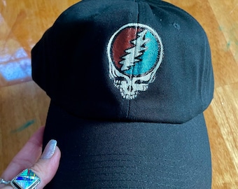 Gorra de béisbol Grateful Dead Stealie, sombrero pintado a mano
