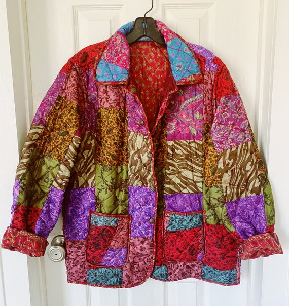 Vintage quilted reversible jacket