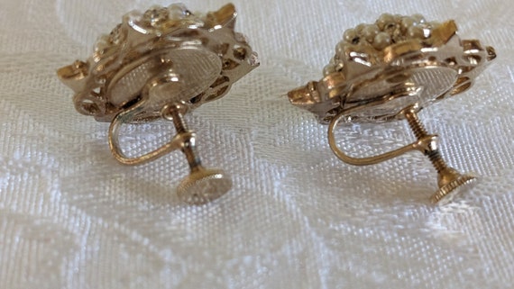 Vintage Screw-On Earrings (4 Pairs!!!) Rhinestone… - image 2