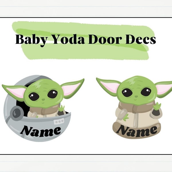 Baby Yoda Door Dec: Digital Download