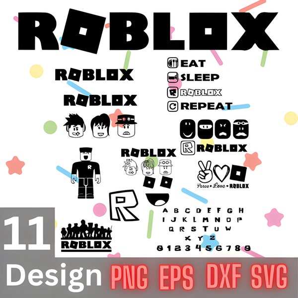 Roblox SVG Bundle, Roblox Boy Svg, Png, Eps, Dxf, Digital Download, Birthday Svg, Gaming Svg Files, Instant Download Roblox Font svg.