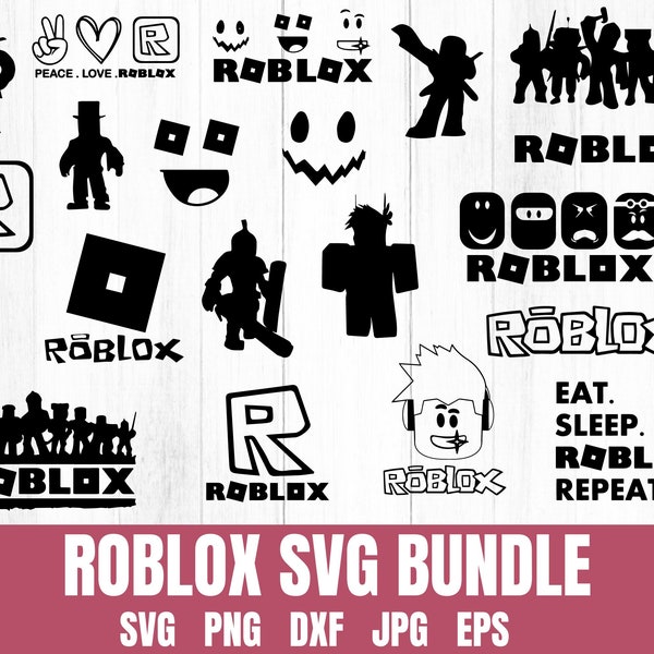 Bundle Roblox SVG, Roblox Boy Svg, Png, Eps, Dxf, téléchargement numérique, anniversaire Svg, fichiers Svg de jeu, téléchargement immédiat polices Roblox svg.