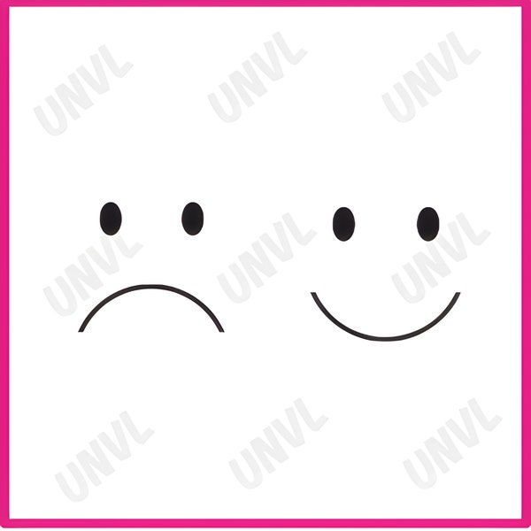 Smiley Face-Sad Face Digital Download-SVG-PNG-EPS-Dxf