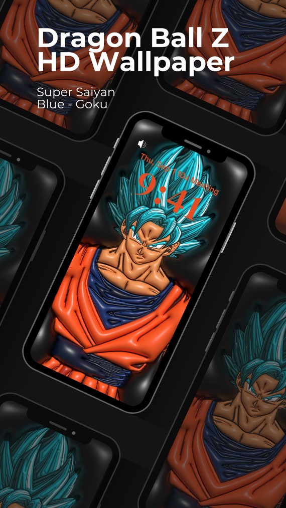 Super Blue Saiyan iPhone Wallpaper: Cartoon Mobile Lock Screen