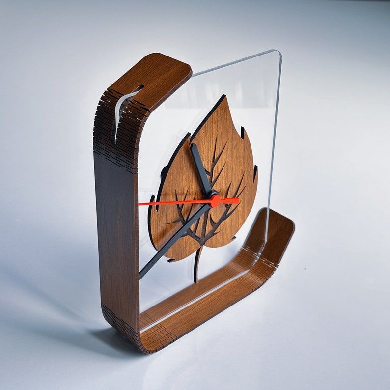 Wooden Desk Clock, Design, Table Clock, Minimalist Office Decor, Gift ...