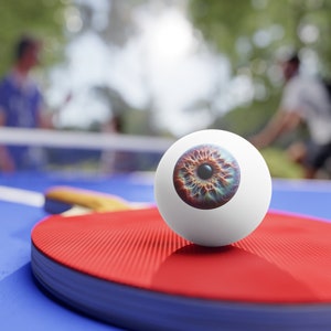 Ojo en la pelota / Pelotas de ping pong, 6 uds.