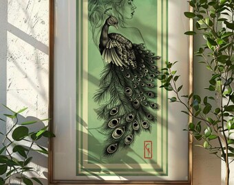 Royal seduction - Vintage Dark Illustration, Gothic Printable Wall Art