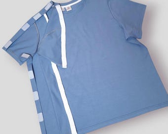 One side Adaptive Clothing | Shoulder Surgery | hooks and loops| Surgery T-Shirt | Recovery Wear | Women's T-Shirt | Arthritis T-Shirt