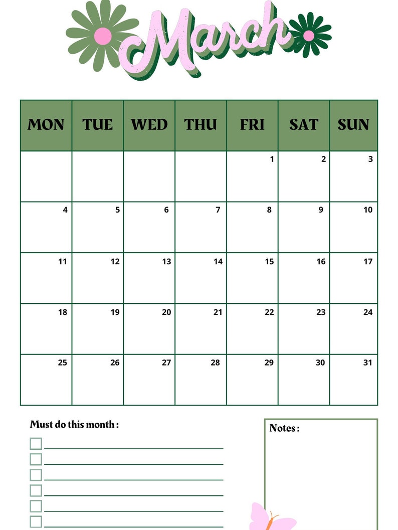 Calendar 2024 First Trimester January, February, March / Calendars for