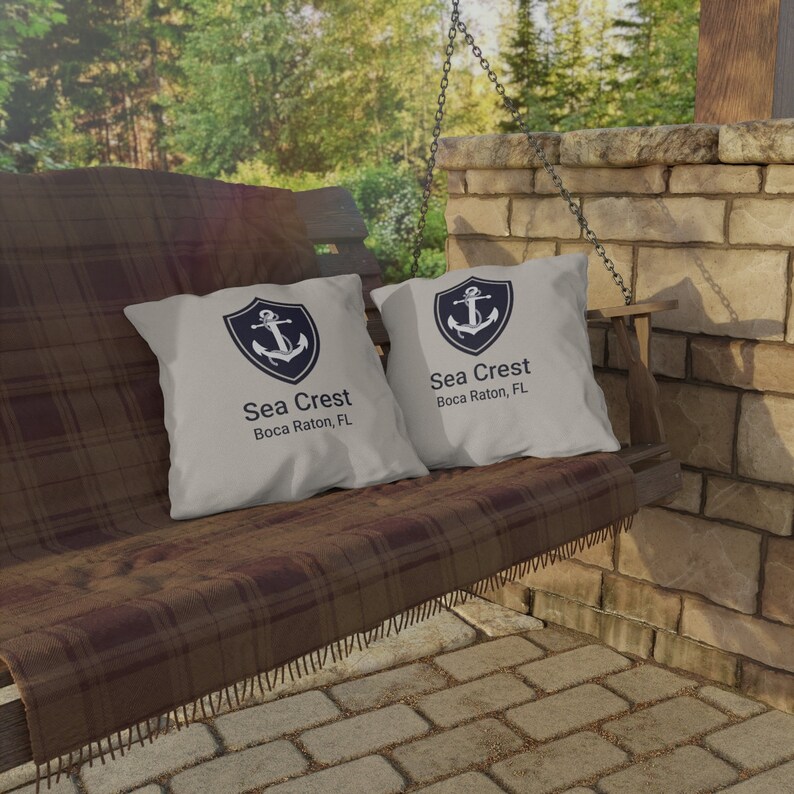 Custom Boat Pillow Personalized Yacht Beach House Captain Anchor Decor