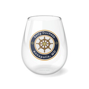 Vine Glass for Boat Yacht Captain Pontoon Personalized Accessories Anchor Nautical Decor Rocks Glass