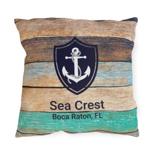 Custom Boat Pillow Personalized Yacht Bedding Beach House Captain Anchor Nautical Decor Sailor Throw Cushion Indoor Outdoor Accessories
