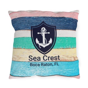Custom Anchor Boat Pillow Personalized Yacht Bedding Beach House Captain Nautical Decor Sailor Throw Cushion Indoor Outdoor Accessories