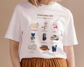 Studio Ghibli Katzen Anime inspiriert Design T-Shirt Unisex T-Shirt