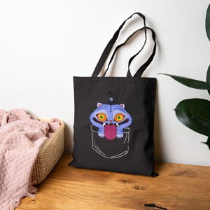 Demon Cat and Bird Kpop Demon Hunters Inspired Tote Bag