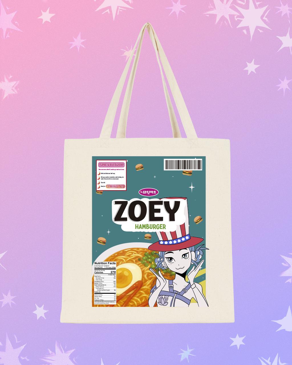 Zoey Ramen Cup Kpop Demon Hunters Inspired Tote Bag - Etsy
