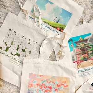 Studio Ghibli Movies Art Tote Bag - Various Models