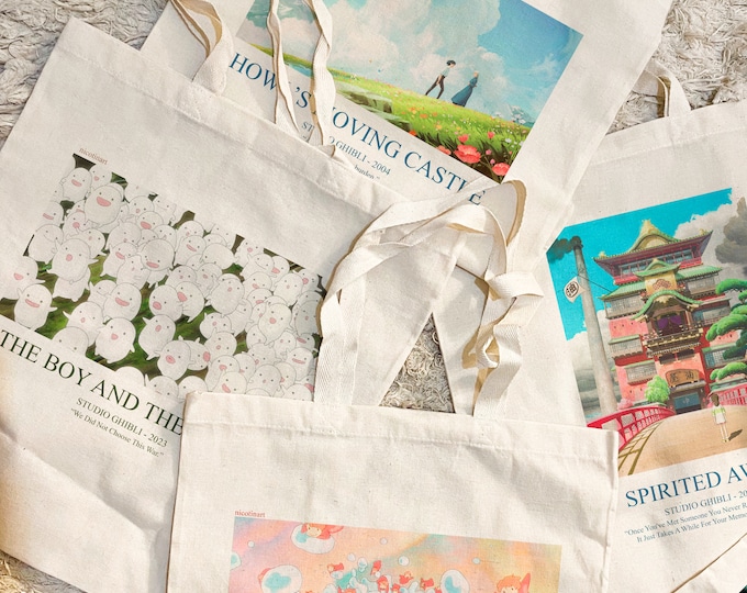 Tote bag Studio Ghibli Movies Art - Divers modèles