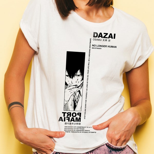 Osamu Dazai Bungou Stray Dogs Inspired design Tee Unisex T-Shirt