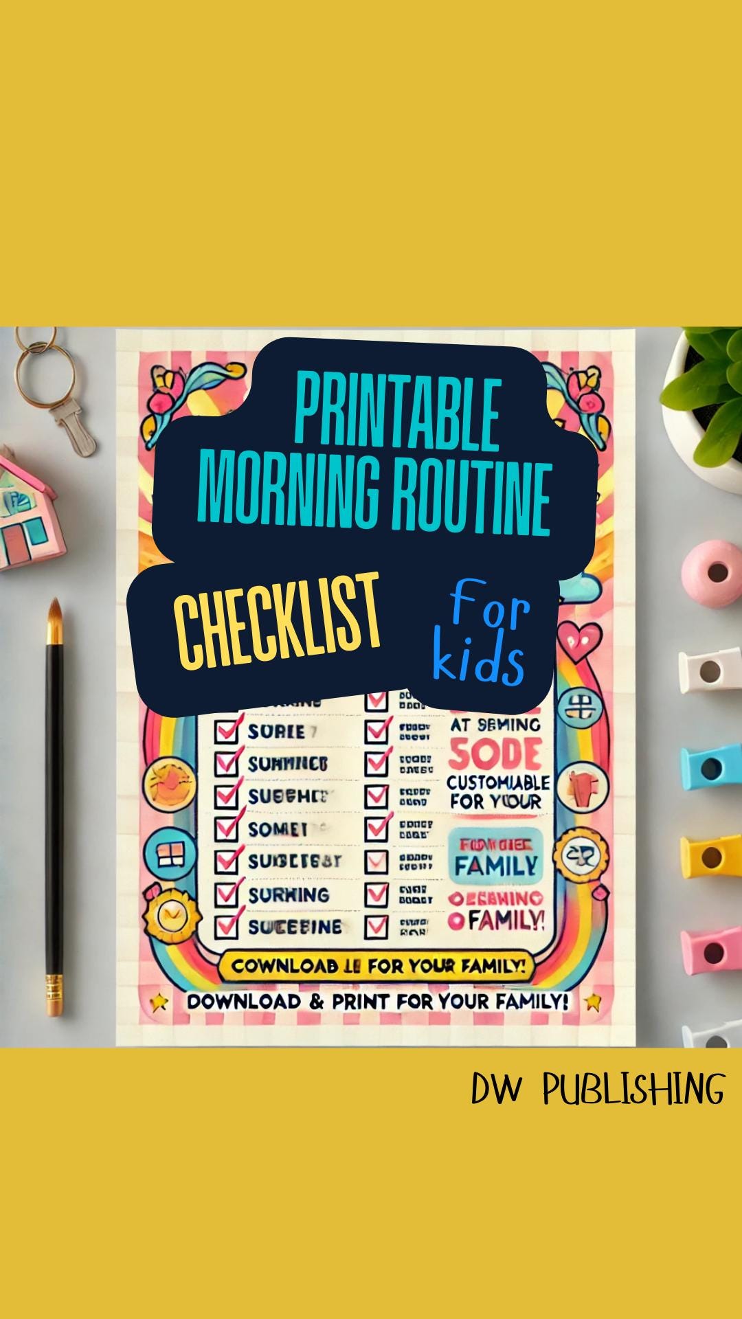 Boy Morning Routine Checklist KIDS Morning Routine Checklist - Etsy