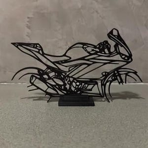 Yamaha Motorcycle Desktop Silhouette Decorations