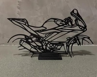 Yamaha Motorcycle Desktop Silhouette Decorations