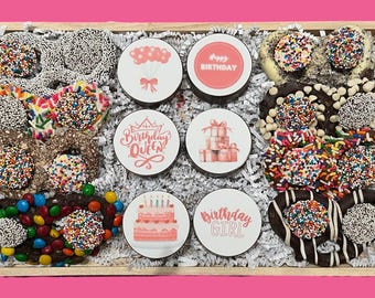 Birthday Oreo and Pretzel Board (Pink or Blue)