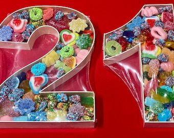 Fillable Wood Candy Numbers and Letters