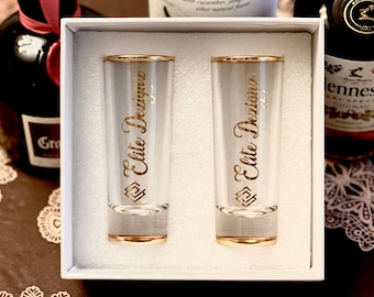 Shot Glass Gold Trim Signature Set by Elite Dezignz