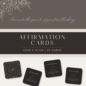 25 Affirmation Cards For Attracting Abundance and Positivity Printable | Manifest Your Best Life | Motivational and Encouragement