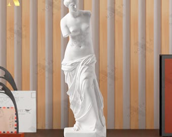 Estatua de diosa griega, escultura inspirada en Venus, estatuas blancas de decoración Heme, arte de resina, decoración griega, estatua de estilo antiguo