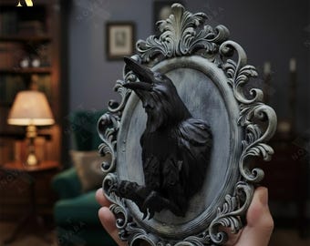 Arte de pared de cuervo gótico, decoración de Dark Academia, escultura de pared de cuervo gótico, decoración de Dark Academia y Witchcore, arte de pared de cuervo oculto, regalo gótico.