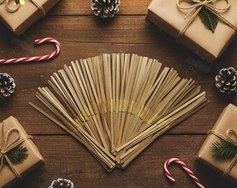 Eco Paper Sticks – Handmade Brown Paper Strips for DIY Projects, Gift Wrapping, Craft Making & Decorations