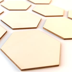 Unfinished Wooden Hexagon Shape - Craft - Hexagon for decupage