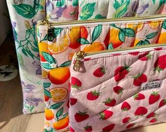 17" / 18” quilted laptop sleeve | cute trendy aesthetic quilted | satin lined ipad sleeve | padded for protection