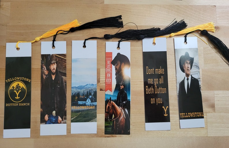 Yellowstone Bookmarks TV Show Etsy