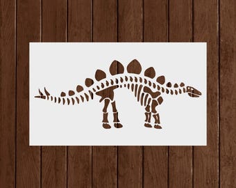 Dinosaur Skeleton Stencil, Reusable Dinosaur Skeleton Stencil, Art Stencil, DIY Craft Stencil, Large Dinosaur Skeleton Stencil