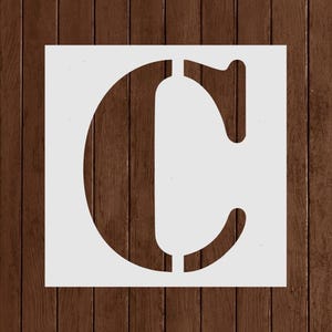 Letter C Stencil | Bold Uppercase Alphabet Stencil for Crafts, Walls, DIY Signs, Personalized Projects, Reusable Mylar Cutout