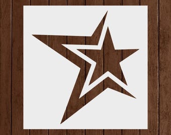 Star Stencil, Reusable Star Stencil, Art Stencil - DIY Craft Stencil, Painting Stencil, Stars