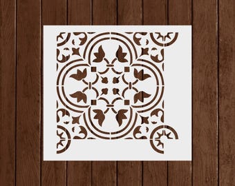 Rosario Tile Stencil - Floor Stencil, Kitchen Stencil, Backsplash, Tile Pattern Stencil, Stencil Linoleum, Tile Stencils, Floor Tile Stencil