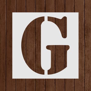 Letter G Stencil | Bold Uppercase Alphabet Stencil for Crafts, Walls, DIY Signs, Personalized Projects, Reusable Mylar Cutout