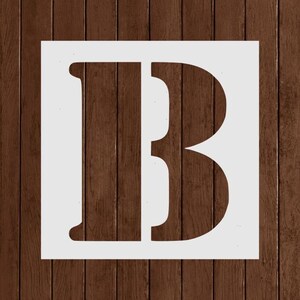 Letter B Stencil | Bold Uppercase Alphabet Stencil for Crafts, Walls, DIY Signs, Personalized Projects, Reusable Mylar Cutout