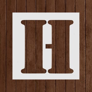 Letter H Stencil | Bold Uppercase Alphabet Stencil for Crafts, Walls, DIY Signs, Personalized Projects, Reusable Mylar Cutout