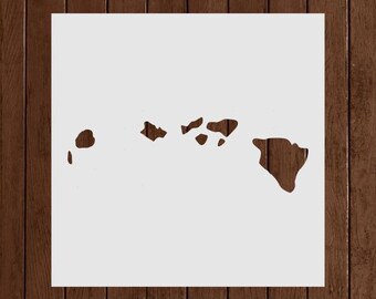 Hawaii State Stencil Template | Reusable Mylar USA Island Map Outline for DIY Crafts, Tropical Home Decor & Wood Sign Projects | State Shape